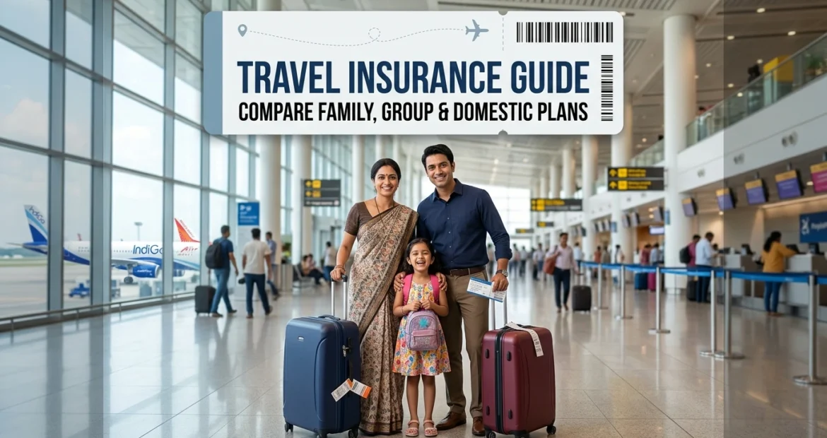 "Family travel insurance policy protecting passengers against flight cancellations and medical emergencies"